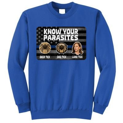 Kamala Know Your Parasites Deer Tick Dog Tick Luna Tick Tall Sweatshirt