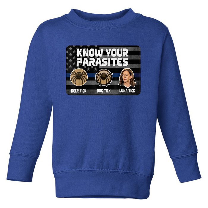 Kamala Know Your Parasites Deer Tick Dog Tick Luna Tick Toddler Sweatshirt