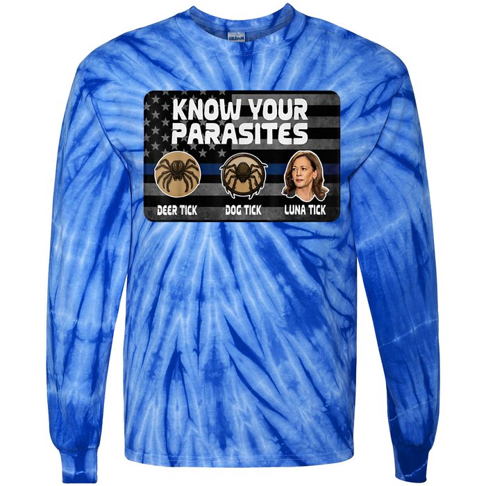 Kamala Know Your Parasites Deer Tick Dog Tick Luna Tick Tie-Dye Long Sleeve Shirt