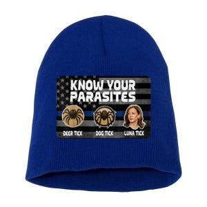 Kamala Know Your Parasites Deer Tick Dog Tick Luna Tick Short Acrylic Beanie