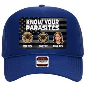 Kamala Know Your Parasites Deer Tick Dog Tick Luna Tick High Crown Mesh Back Trucker Hat