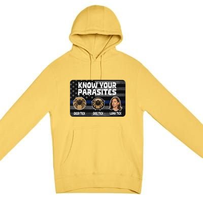 Kamala Know Your Parasites Deer Tick Dog Tick Luna Tick Gift Premium Pullover Hoodie