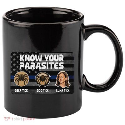 Kamala Know Your Parasites Deer Tick Dog Tick Luna Tick Gift 11oz C Handle Ceramic Mug