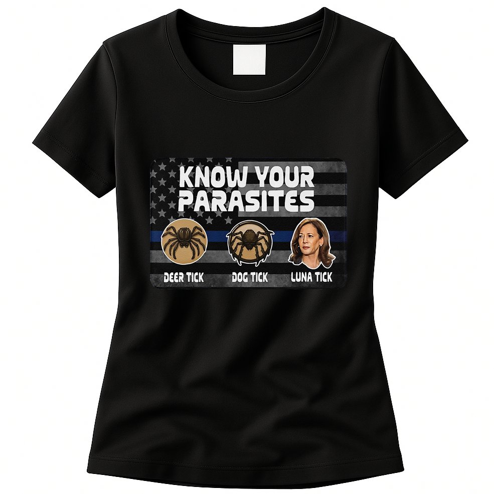 Kamala Know Your Parasites Deer Tick Dog Tick Luna Tick Gift Womens T-Shirt