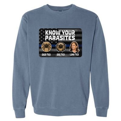 Kamala Know Your Parasites Deer Tick Dog Tick Luna Tick Gift Garment-Dyed Sweatshirt