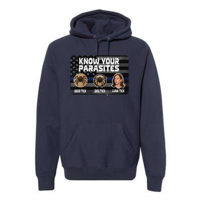 Kamala Know Your Parasites Deer Tick Dog Tick Luna Tick Gift Premium Hoodie