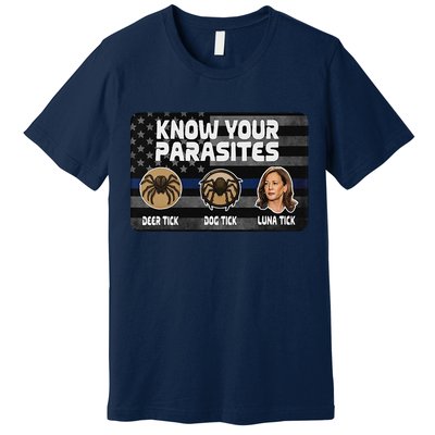 Kamala Know Your Parasites Deer Tick Dog Tick Luna Tick Gift Premium T-Shirt