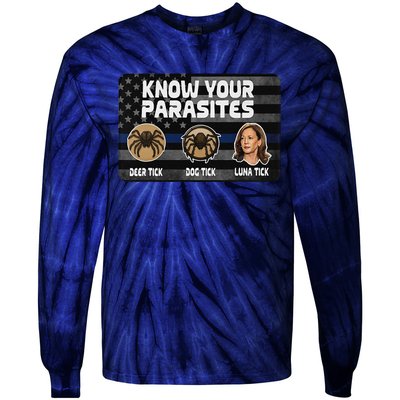 Kamala Know Your Parasites Deer Tick Dog Tick Luna Tick Gift Tie-Dye Long Sleeve Shirt