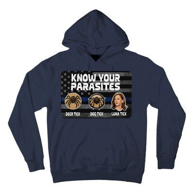 Kamala Know Your Parasites Deer Tick Dog Tick Luna Tick Gift Tall Hoodie