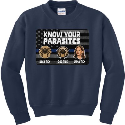 Kamala Know Your Parasites Deer Tick Dog Tick Luna Tick Gift Kids Sweatshirt