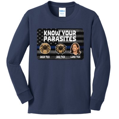 Kamala Know Your Parasites Deer Tick Dog Tick Luna Tick Gift Kids Long Sleeve Shirt