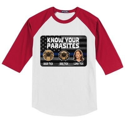 Kamala Know Your Parasites Deer Tick Dog Tick Luna Tick Gift Kids Colorblock Raglan Jersey