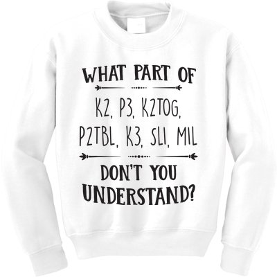 Knitting Knit Yarn Lovers Understand Saying Gift Apparel Kids Sweatshirt