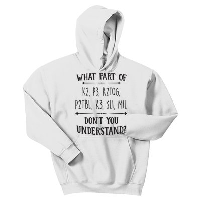 Knitting Knit Yarn Lovers Understand Saying Gift Apparel Kids Hoodie