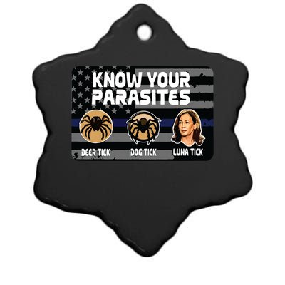 Kamala Know Your Parasites Deer Tick Dog Tick Luna Tick Ceramic Star Ornament