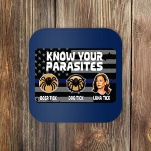 Kamala Know Your Parasites Deer Tick Dog Tick Luna Tick Coaster