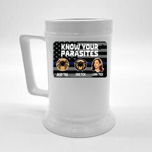 Kamala Know Your Parasites Deer Tick Dog Tick Luna Tick Beer Stein