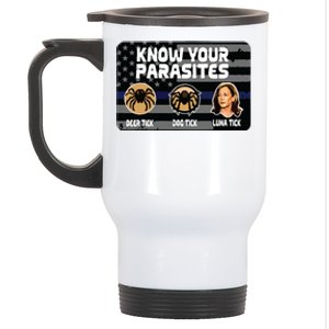 Kamala Know Your Parasites Deer Tick Dog Tick Luna Tick Stainless Steel Travel Mug