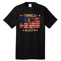 Kamala Lost 2024 Election Usa Flag Trump Won 47th President Tall T-Shirt