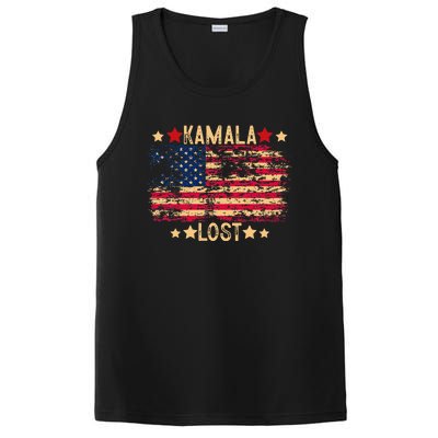 Kamala Lost 2024 Election Usa Flag Trump Won 47th President PosiCharge Competitor Tank