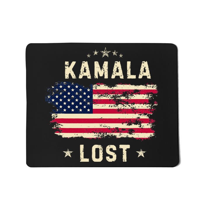 Kamala Lost 2024 Election Usa Flag Trump Won 47th President Mousepad