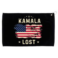 Kamala Lost 2024 Election Usa Flag Trump Won 47th President Grommeted Golf Towel