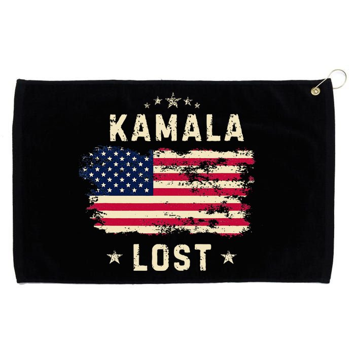 Kamala Lost 2024 Election Usa Flag Trump Won 47th President Grommeted Golf Towel