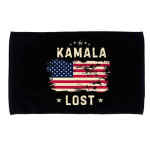 Kamala Lost 2024 Election Usa Flag Trump Won 47th President Microfiber Hand Towel