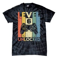 Kids Level 6 Unlocked Funny Video Gamer 6th Birthday Gift Tie-Dye T-Shirt