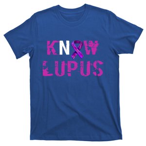 Know Lupus Awareness Great Gift Purple Ribbon Support T-Shirt