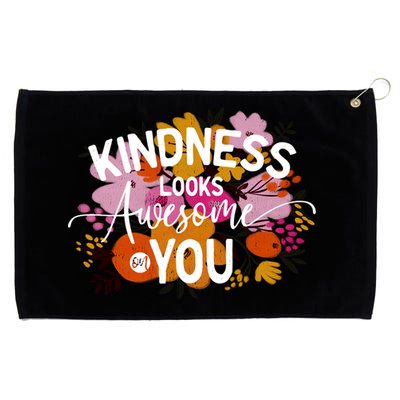 Kindness Looks Awesome On You Floral Teachers Autism Cute Gift Grommeted Golf Towel