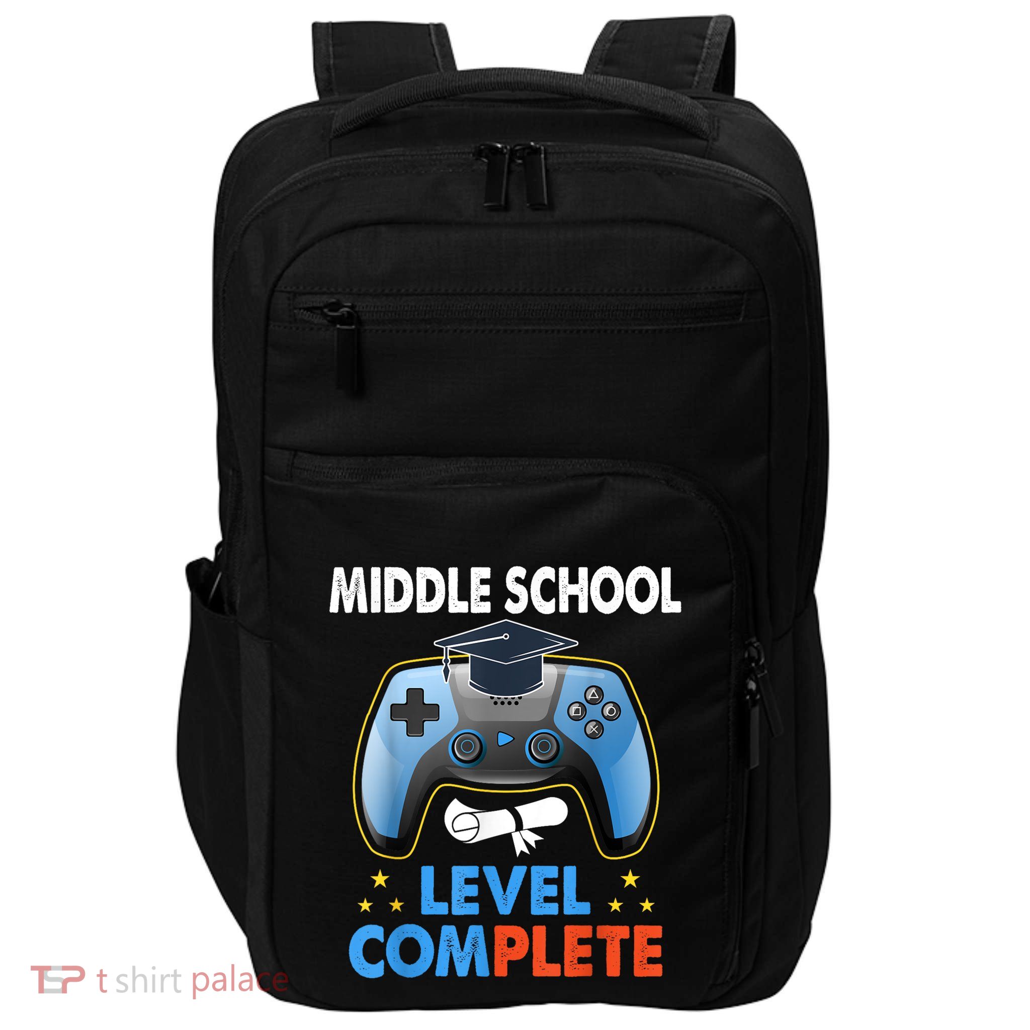 Kindergarten Level Complete Graduation Class Gamer Impact Tech Backpack
