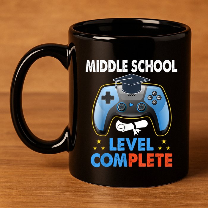 Kindergarten Level Complete Graduation Class Gamer 11oz C Handle Ceramic Mug