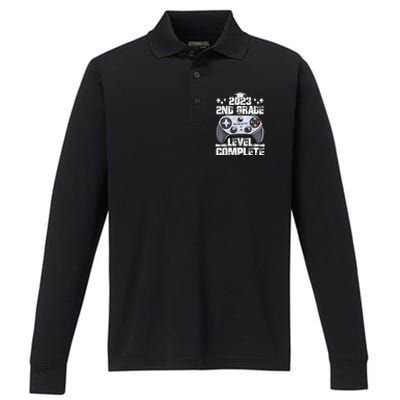 Kindergarten Level Complete Graduation Class Gamer Performance Long Sleeve Polo