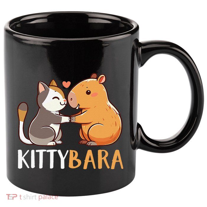 Kittybara Love Capybara Cat 11oz C Handle Ceramic Mug