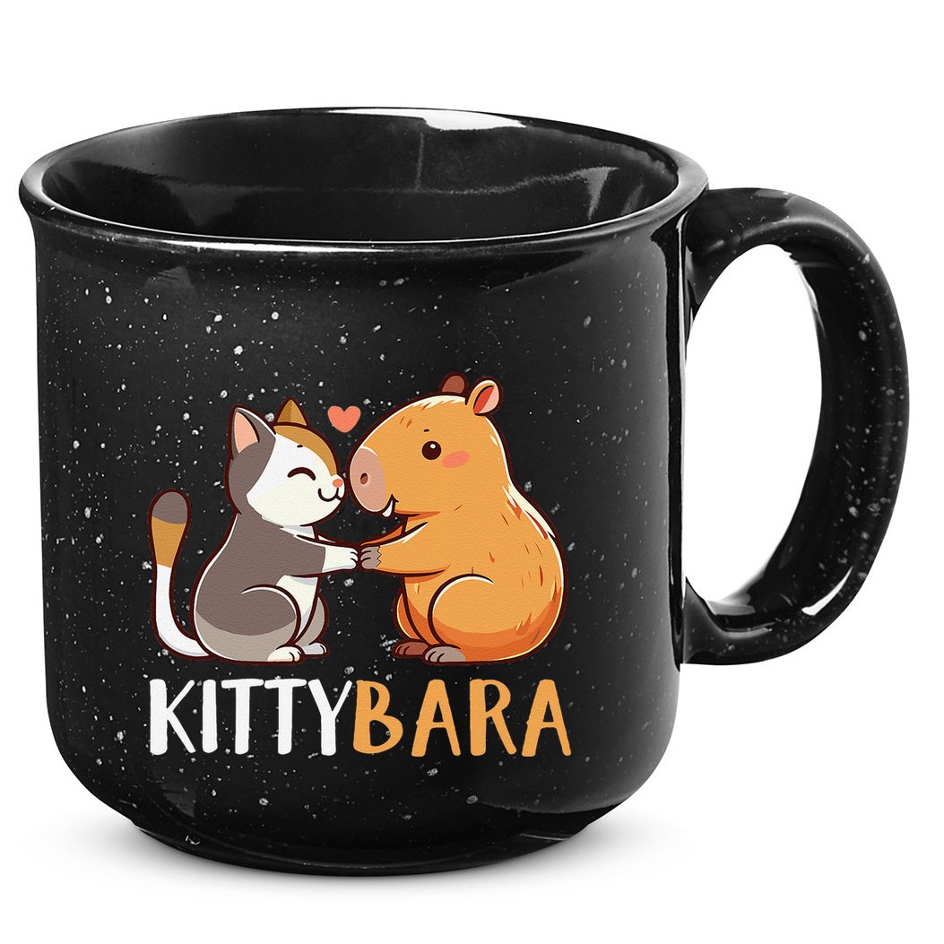 Kittybara Love Capybara Cat 15oz Campfire Ceramic Mug