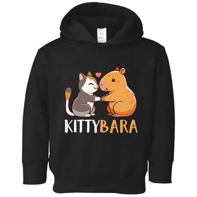 Kittybara Love Capybara Cat Toddler Hoodie
