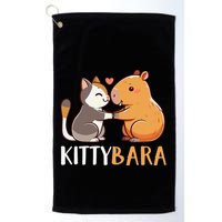 Kittybara Love Capybara Cat Golf Towel