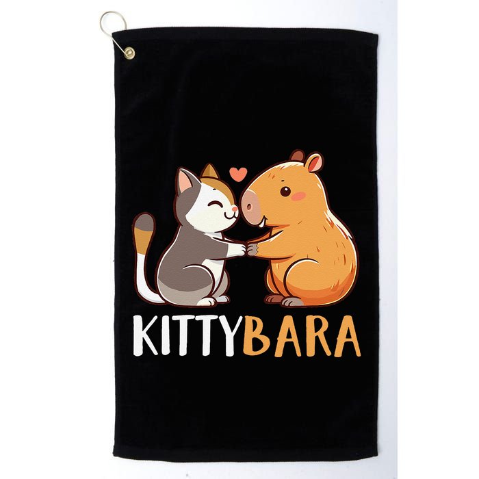 Kittybara Love Capybara Cat Golf Towel