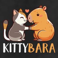 Kittybara Love Capybara Cat Golf Towel