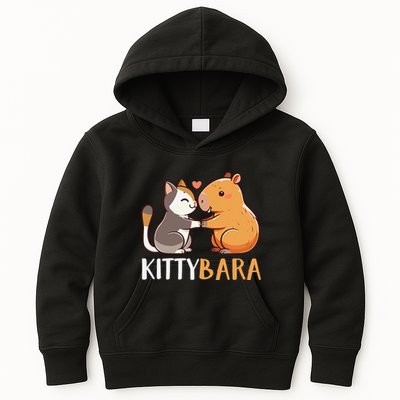 Kittybara Love Capybara Cat Kids Hoodie
