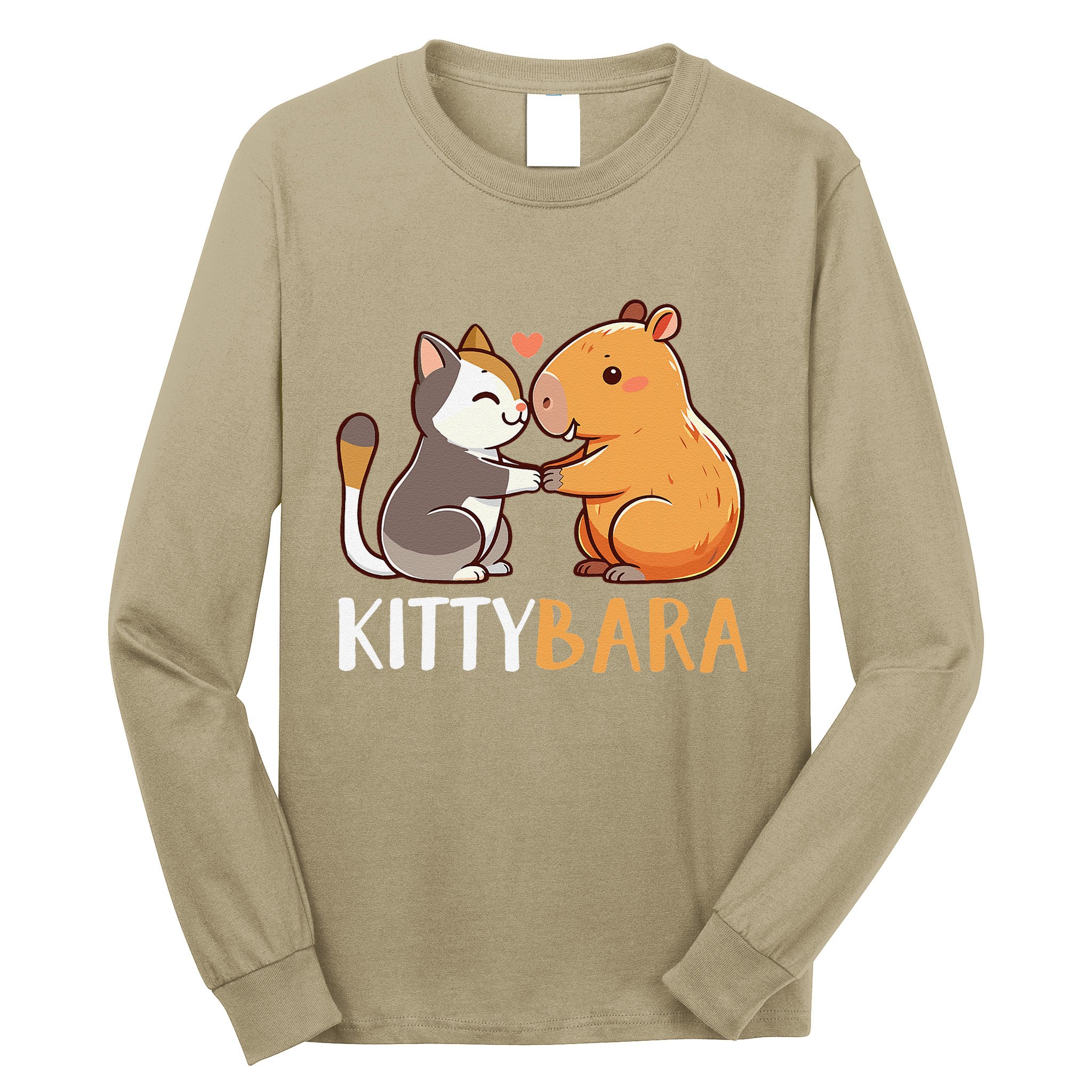 Kittybara Love Capybara Cat Long Sleeve Shirt