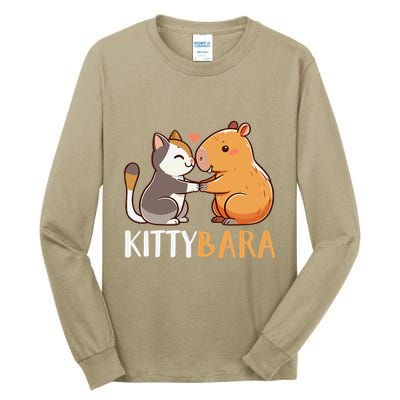 Kittybara Love Capybara Cat Tall Long Sleeve T-Shirt