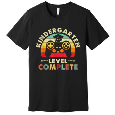 Kindergarten Level Complete Graduation Class Gamer Premium T-Shirt