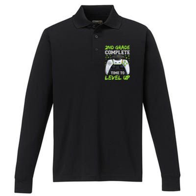 Kindergarten Level Complete Graduation Class Gamer Performance Long Sleeve Polo