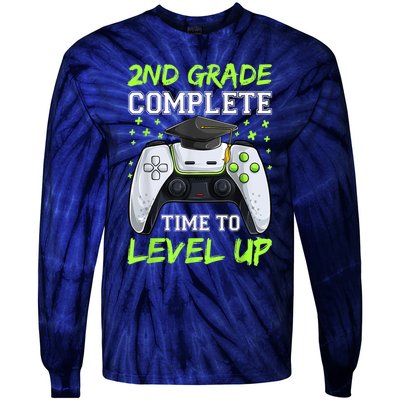 Kindergarten Level Complete Graduation Class Gamer Tie-Dye Long Sleeve Shirt