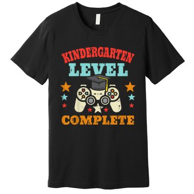 Kindergarten Level Complete Graduation Class Gamer Premium T-Shirt