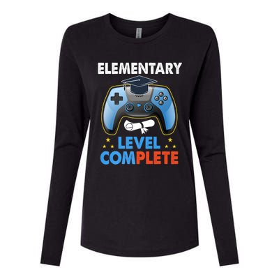 Kindergarten Level Complete Graduation Class Gamer Womens Cotton Relaxed Long Sleeve T-Shirt