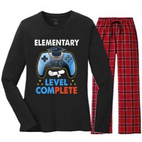 Kindergarten Level Complete Graduation Class Gamer Women's Long Sleeve Flannel Pajama Set 