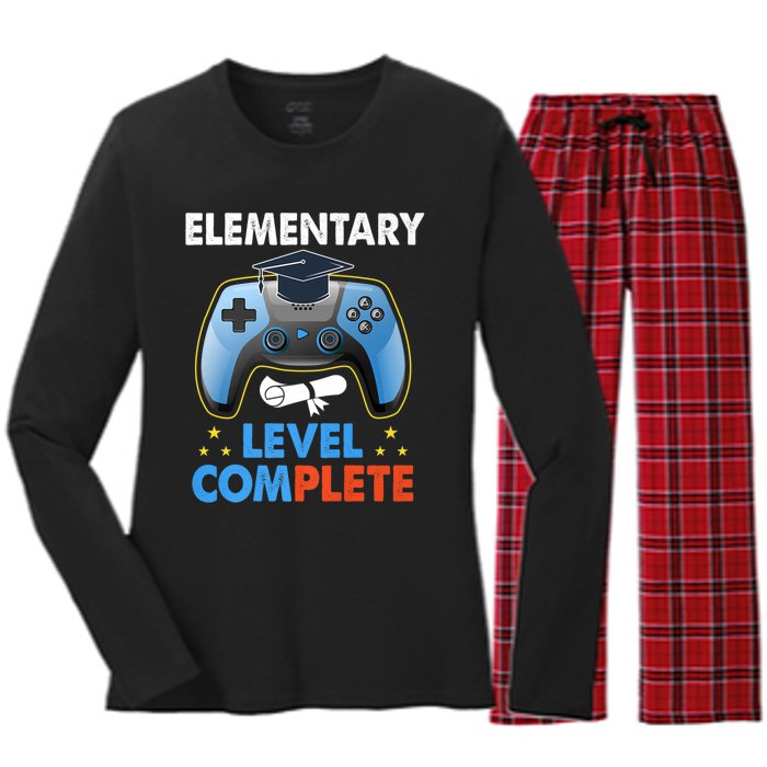 Kindergarten Level Complete Graduation Class Gamer Women's Long Sleeve Flannel Pajama Set 